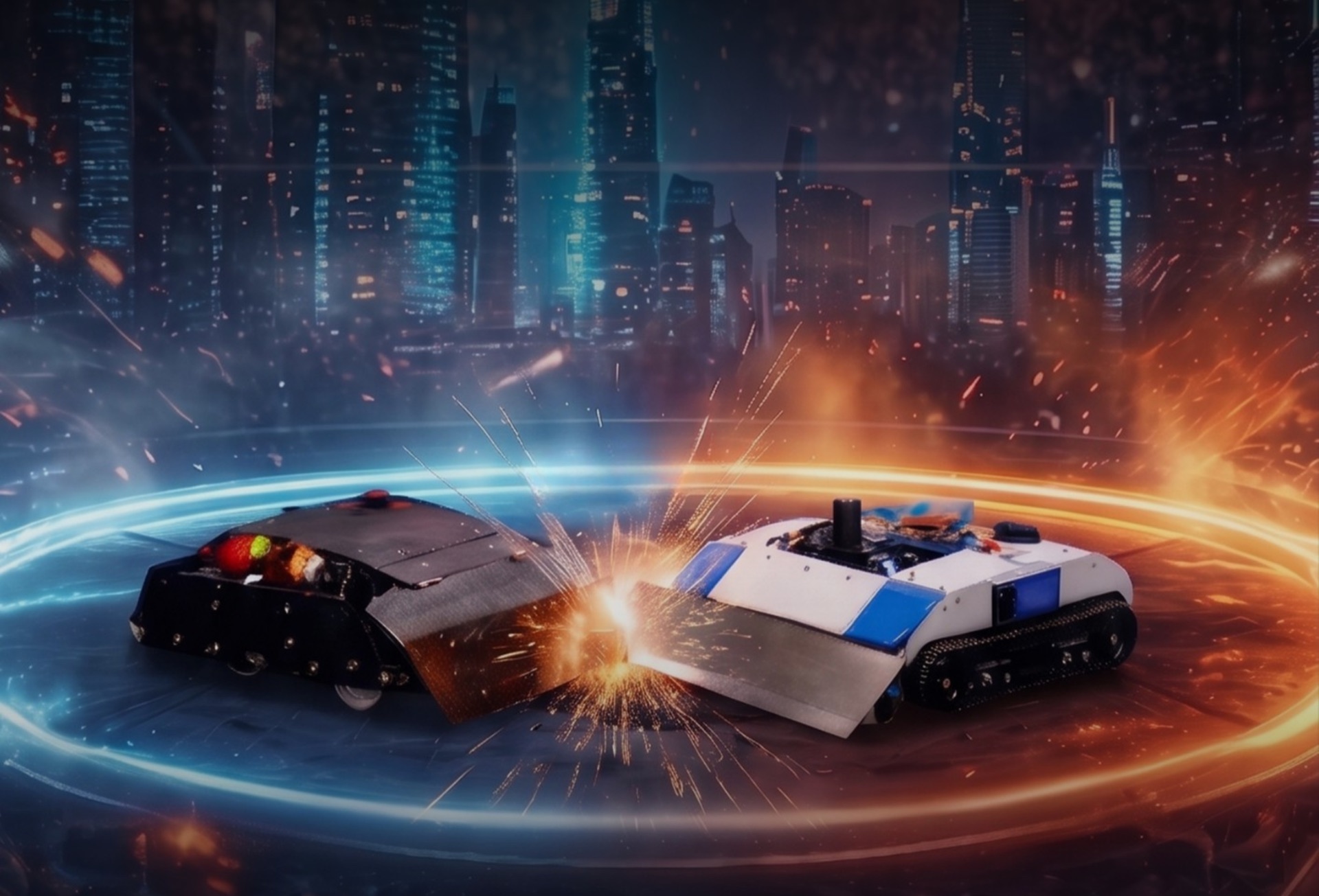 Sumo robots in arena